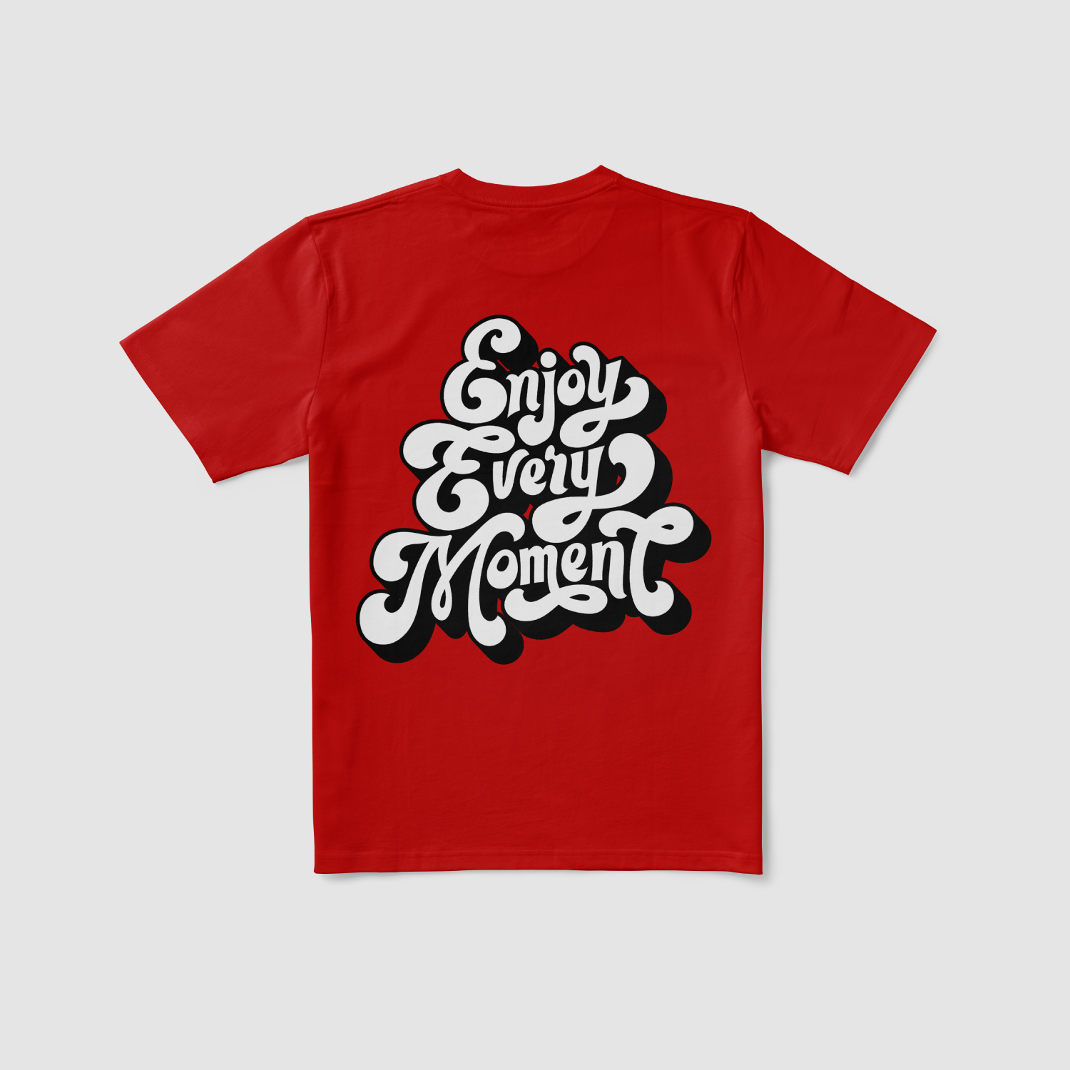 Enjoy Every Moment Lettering Illustration Graphic Essential Tee by Urban Minimals